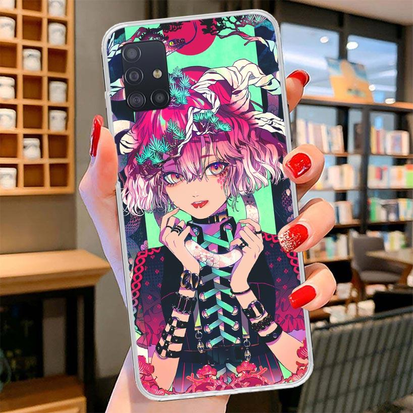 Japanese Style Anime Girl Cover Phone Case For Samsung Galaxy A12 A22 A32 A52 A72 A02S Phone Case Note 20 Ultra 10 S10 Plus A51