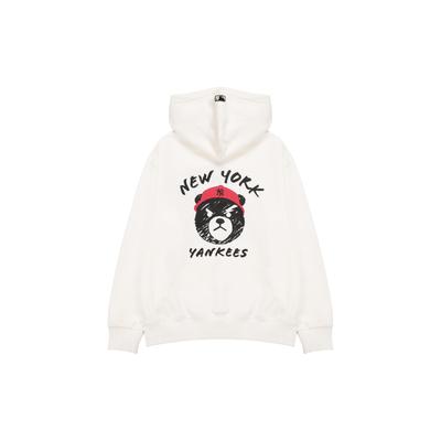 MLB Sweatshirts Unisex White Hooded Moderate Regular 3AHDE5116-50IVS