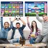 2026 Soccer Tournament Wall Chart Foldable Poster with 48 Team Display and 5ml Ballpoint Pen for Schedule Tracking and Match Results Recording