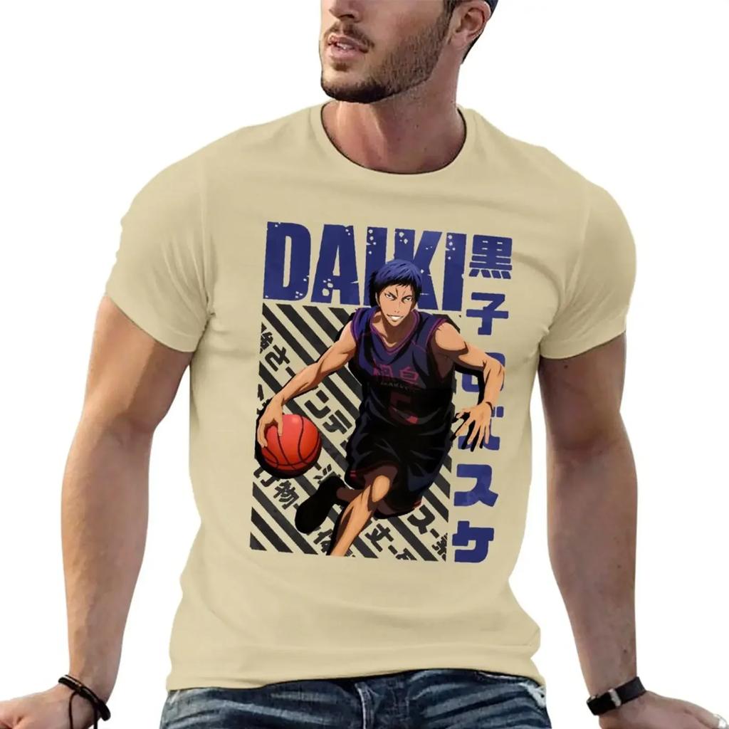 Nuova moda pesante Kuroko no Basket - Daiki Aomine Maglietta Essenziale Abbigliamento Estetico personalizzati t-shirt nere semplici uomo