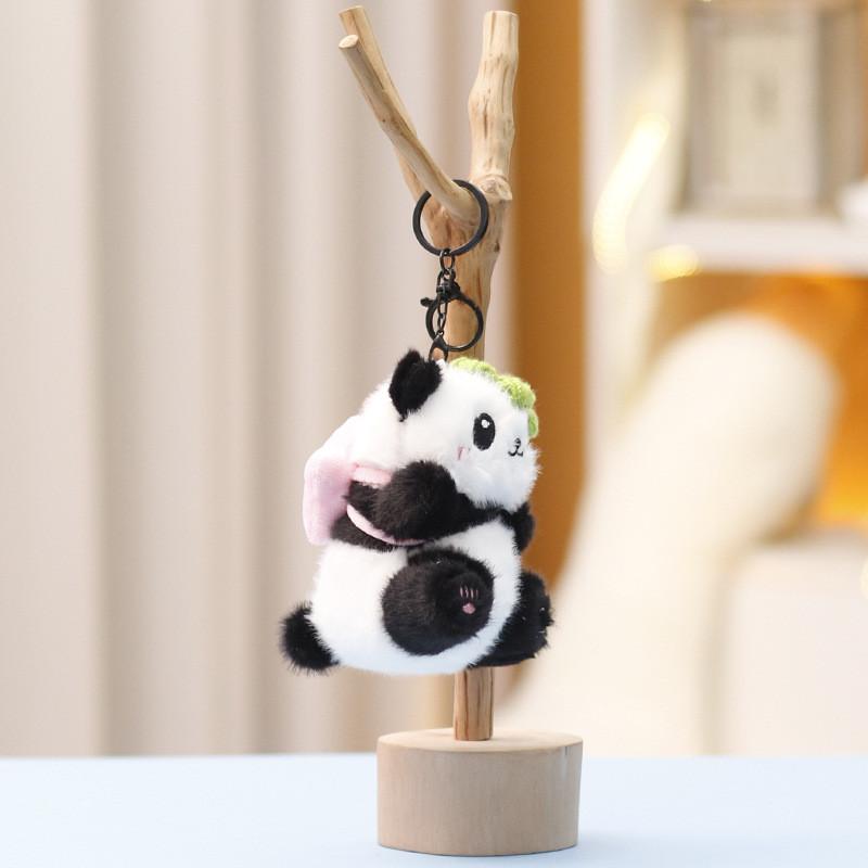Animal Plush Panda Doll With Short Plush Material For Children Gifts And Accessories