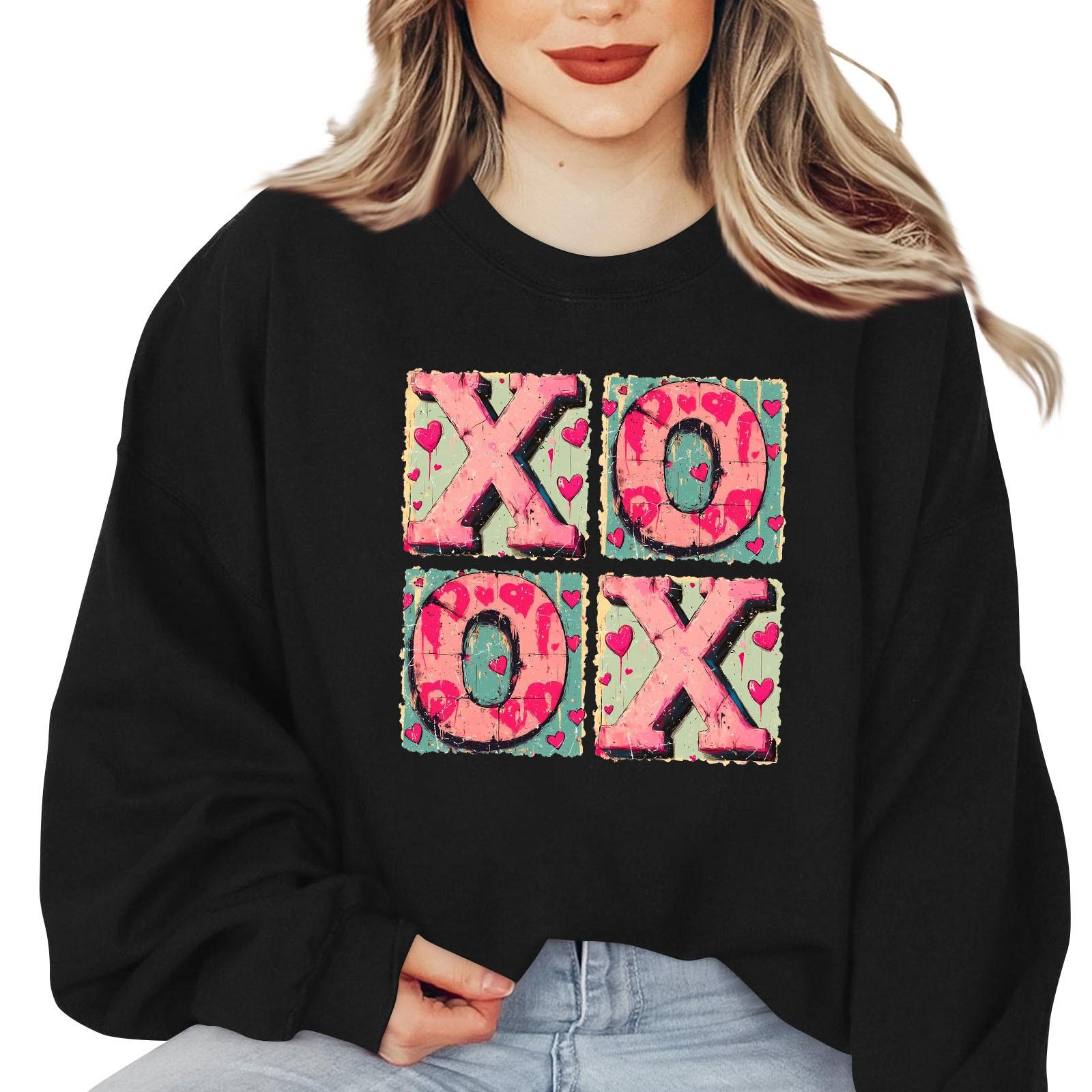 

Женская толстовка, повседневная, с длинным рукавом, топ Atmosphere, свободная, популярная, с круглым вырезом, пуловер, толстовка, топ L чёрный