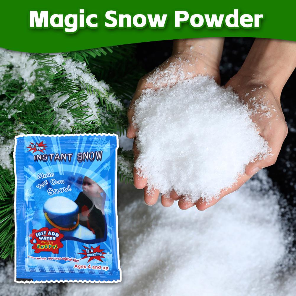 Christmas Instant Artificial Snow Powder Christmas Winter Village Displays Photography Props For Kids DIY Craft Holiday Decor