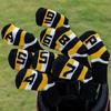 9Pcs Golf Iron Head Cover Washable Knitted Golf Club Headcover Golf Putter Cover