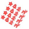 16Pcs Decorative Wood Chips Elk Star Angel Christmas Tree Wooden Hanging Ornaments with Twine