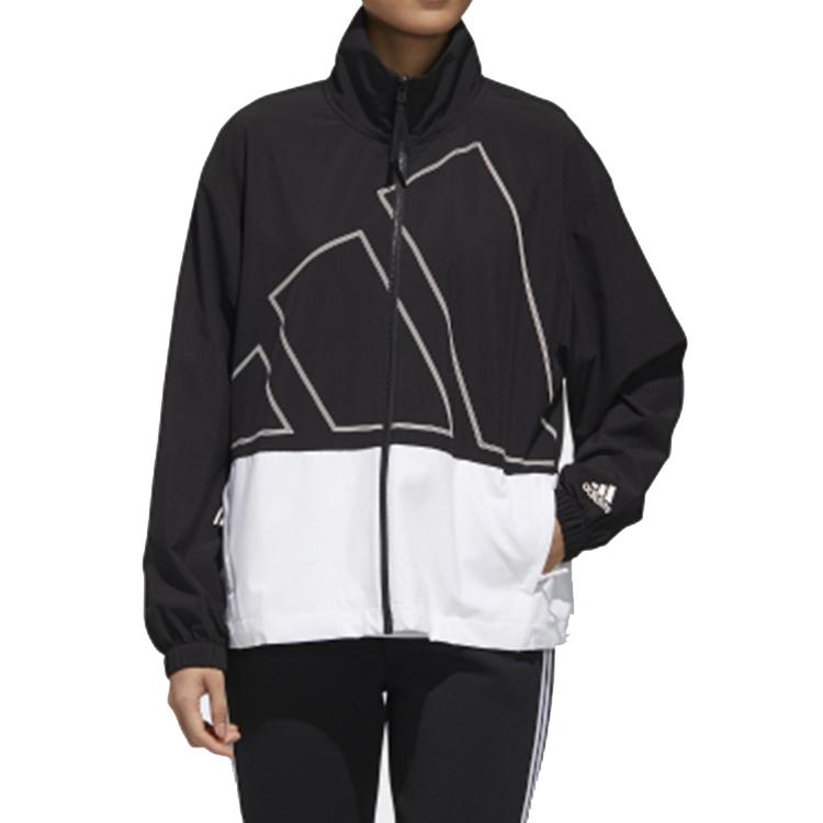 Adidas Must Haves Color Block Retro Sports Stand Collar Jacket Women Jacket Black GL5621