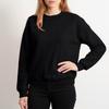 Women's Solid Color Fleece Sweatshirt With A Small High Neck And Loose Fit
