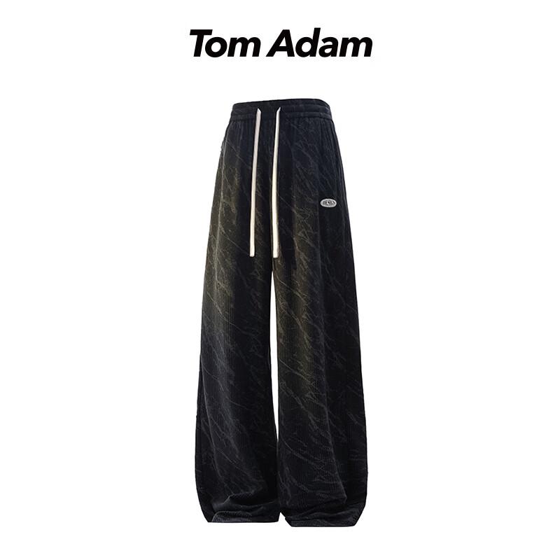 

ТОМ АДАМ Вельветовые спортивные брюки прямого кроя с принтом тай-дай 8XL