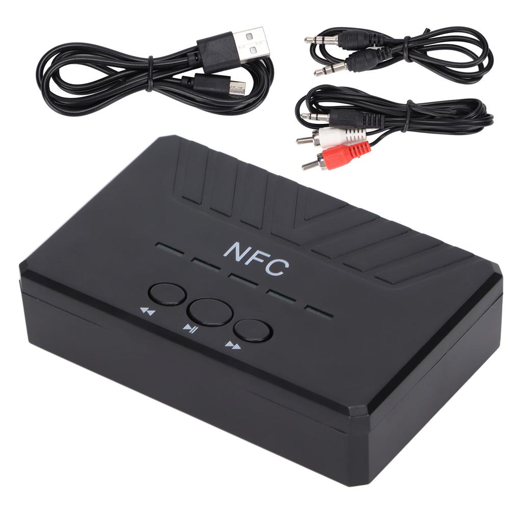 NFC 5.0 Bluetooth Receiver USB Playback AUX Wireless Audio Adapter for Car Home Stereo