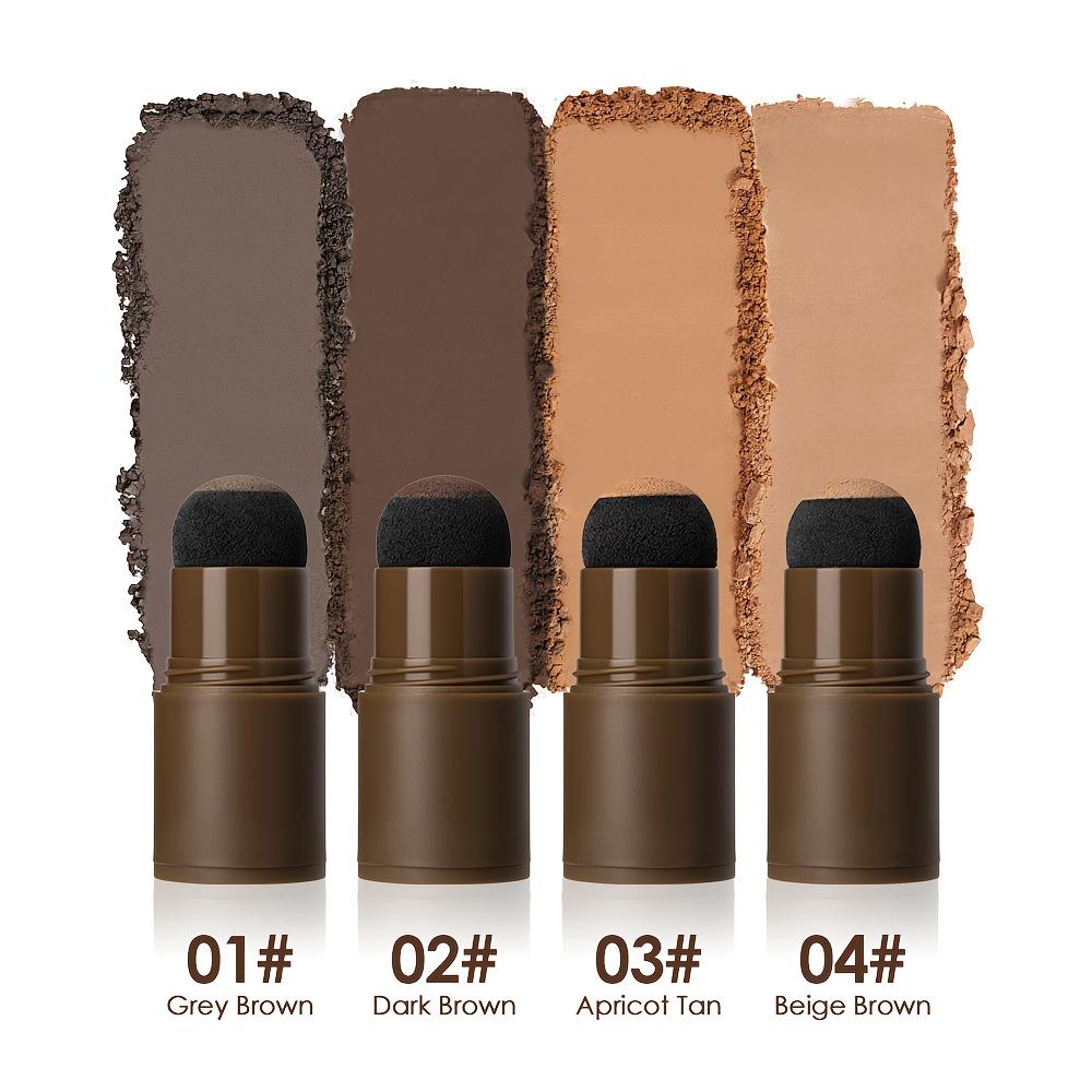 Eyebrow Definer Powder Stamp Makeup with 8 Reusable Stencils Long Lasting Hairline Shadow Powder Hair Chalk Hair Fluffy Powder