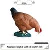 Kids' Farm Animal Toy Set: Rooster, Hen, Chick Figurines