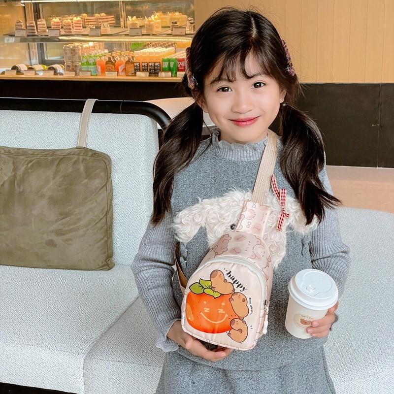 Toddler Cartoon Unisex Capybara Crossbody Bag Fun Design Daily Travel School