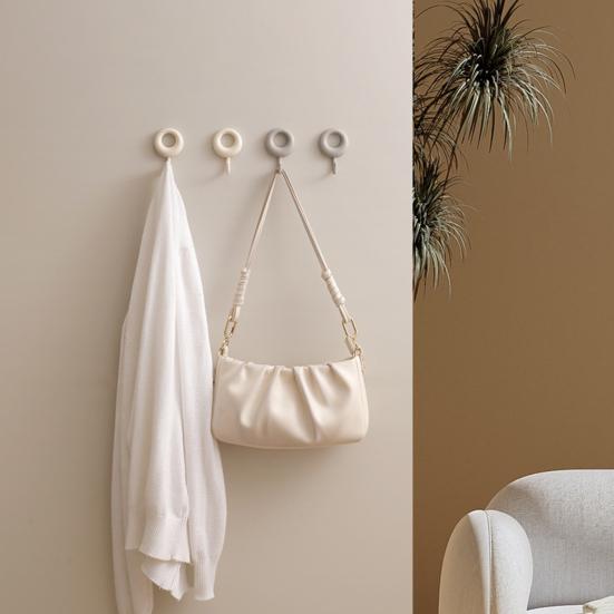 4 STuks Haken Zelfklevend Geen Boor Haken Sterke Kleefkracht Ophang Organizer voor Badkamer Keuken Handdoek Jas