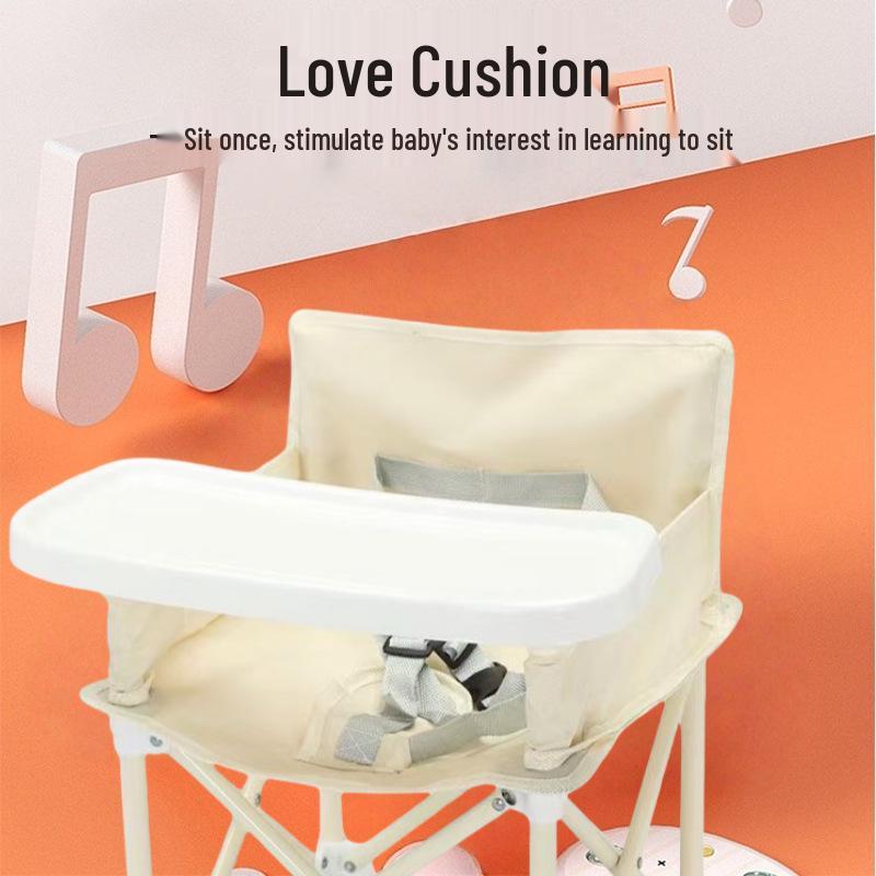 Tragbarer Doppelfunktions-Hochstuhl für Säuglinge und Kinder - Faltbares Design für Zuhause, Camping und Picknicks