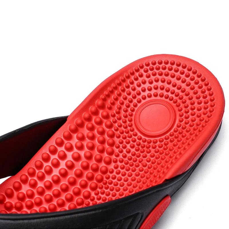 Massage Flip Flops for Men Summer Breathable Beach Shoes Sandals 46 Men Flip Flops Breathable Plus Big Size Men Slippers
