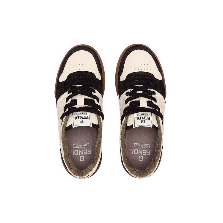 Fendi Match Casual Low Top Stylish Skateboarding Shoes 2cm Women's Black 8E8252AHH2F1FZB