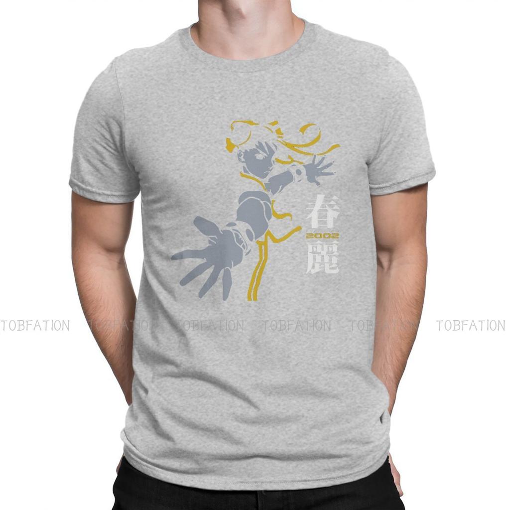 Silhouette Style Tshirt Chun Li Fighting Arcade Video Games Comfortable New Design Graphic T Shirt Short Sleeve Ofertas