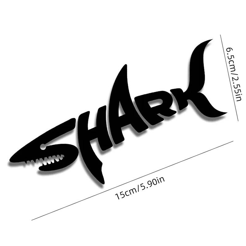 SHARK Stickers Reflective Shark Car Stickers Car Decoration Car Body Side Window Cover Scratches Electric Motorcycle Modified Reflective Stickers