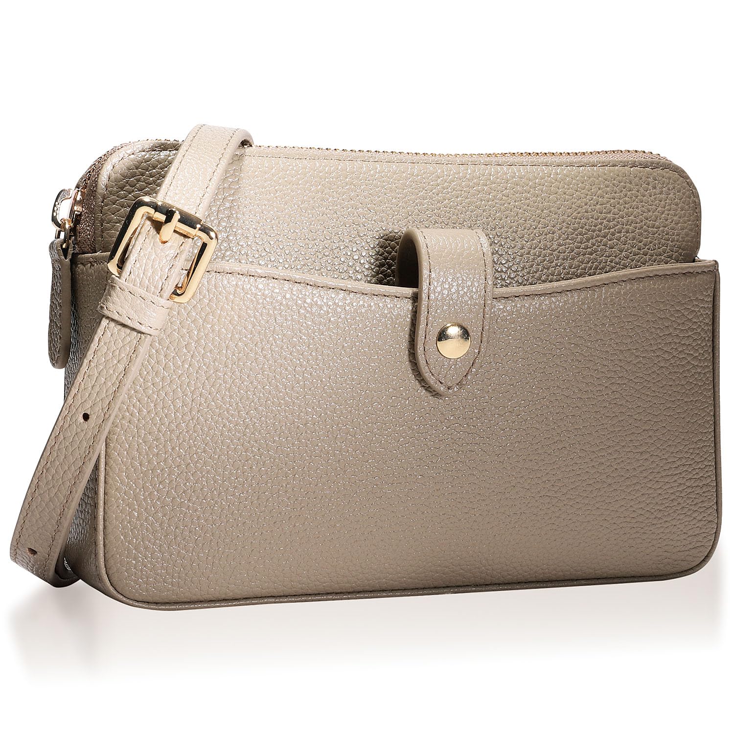 

Genuine Leather Shoulder Shoulder [BLUE SINCERE] Women s Pouch, Water-Repellent, Horizontal, Lightweight, Compact, Crossbody, Sacoche, Pochette, Bag,