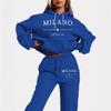 Nuovo set di maglioni da donna con stampa, casual e comodo, semplice, felpa con cappuccio a maniche lunghe per l'autunno