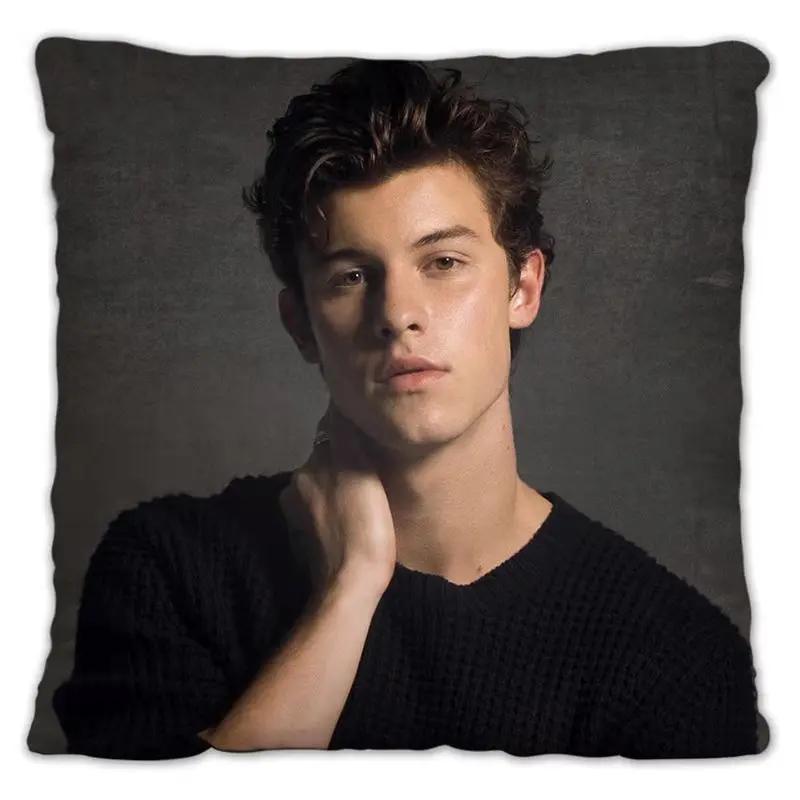 Shawn Mendes Pillowcase Star Photo Poster Cushion Cover Souvenir Throw Pillow Cover Home Decor Cheer Surrounding Call Support