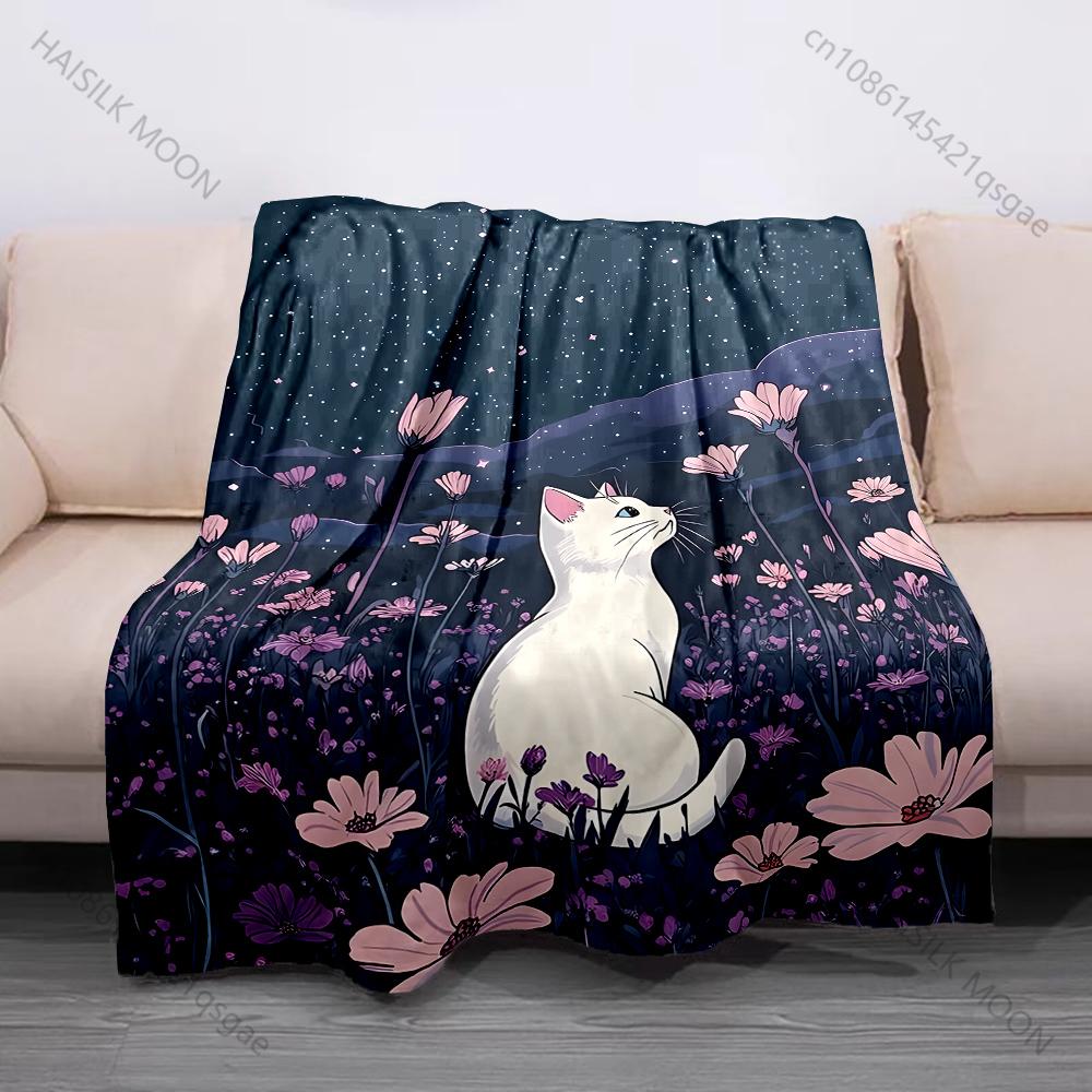 

Two golden koi forming a Taiji shape Print Blanket Flannel Material Soft Warm for All Seasons Home Outdoor Camping Picnics RV 75x90cm