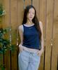 Ausdoeoboiseu (W)Lining Ringer Sleeveless (Navy)