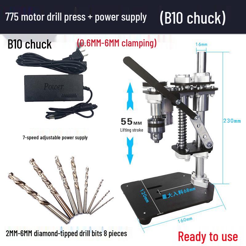 Compact 220V Mini Bench Drill Press with Variable Speed for DIY Projects