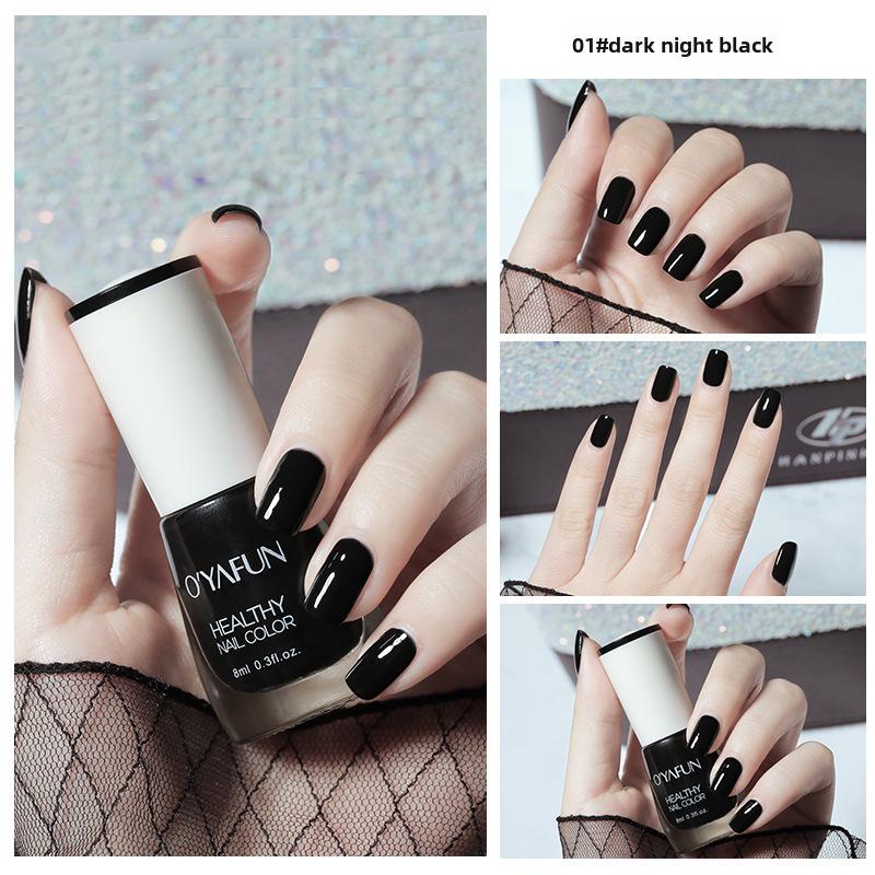 Ou Yafei 8ml Water-Based, Long-Lasting, Quick-Dry, Peelable Nail Polish