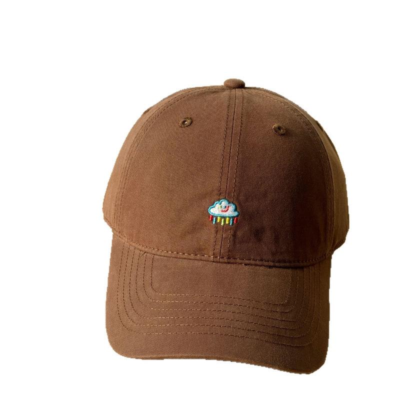 Spring And Summer Small Embroidery Soft Top Baseball Cap Female Big Head Circumference Showing Face Small Wide Brim Cap Male