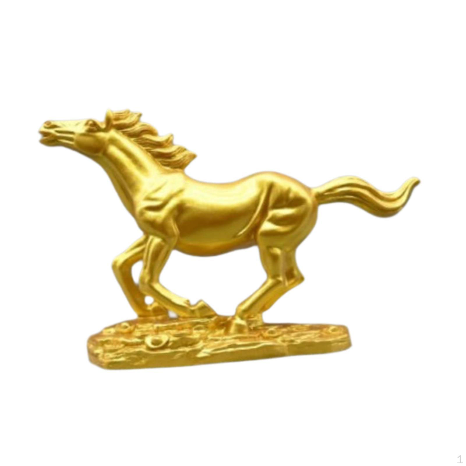 

Feng Shui Ornament, Pet Decoration, Horse Figurine for Desk, Shelf, Bedroom Closet A
