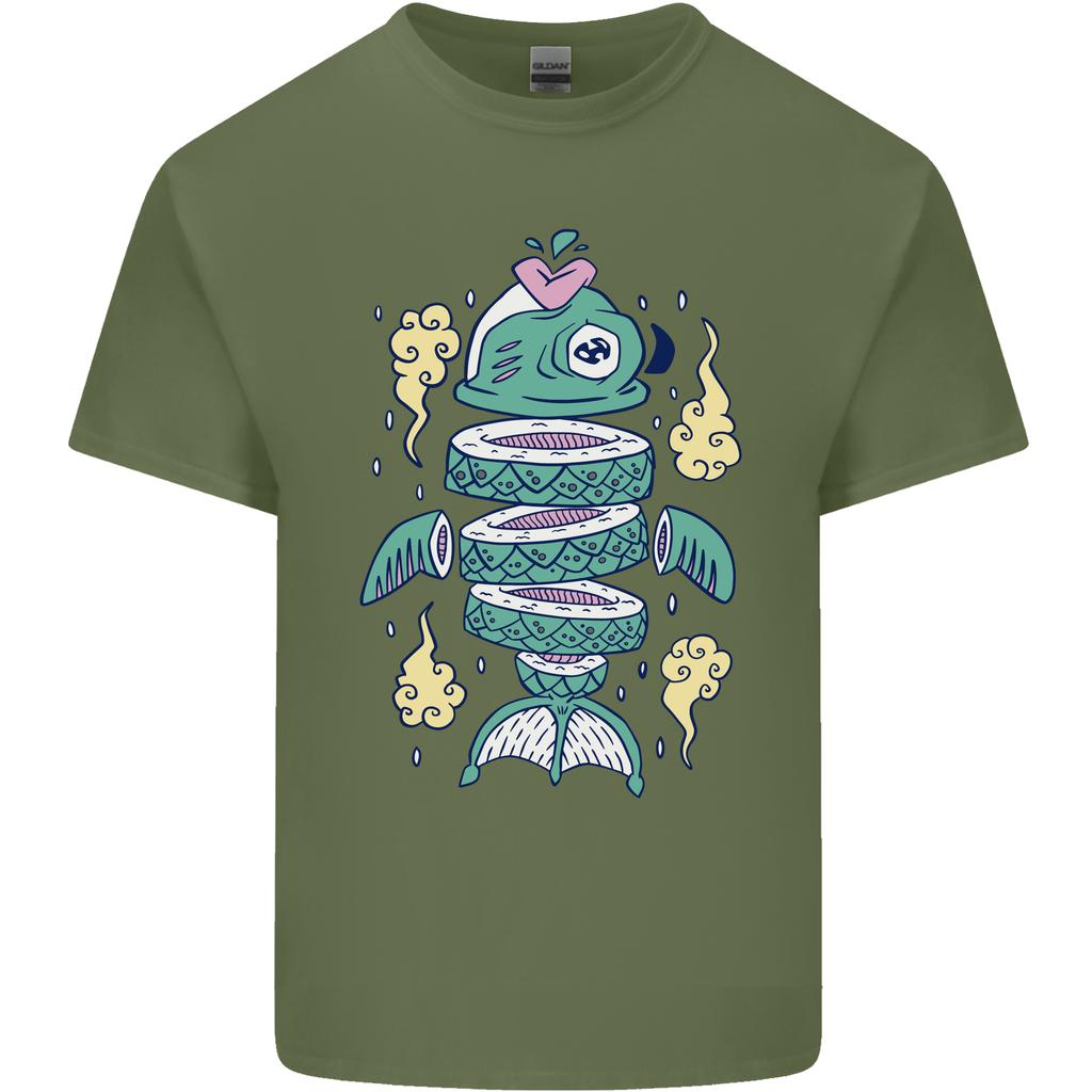 Funny Sliced Sushi Fish Fishing FisherUnisex Unisexs Light Cotton TShirt
