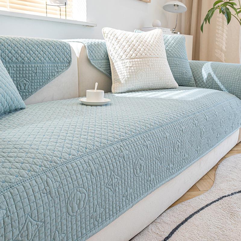 Winter Cotton Double-Sided Sofa Cushion Four Seasons Universal Non-Slip Fabric Cushion Simple Nordic Back Towel