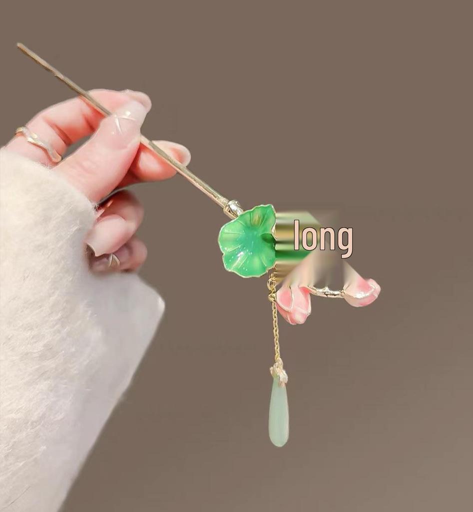 Vintage Hårnål med Tofsar: Elegant huvudbonad inspirerad av Hanfu