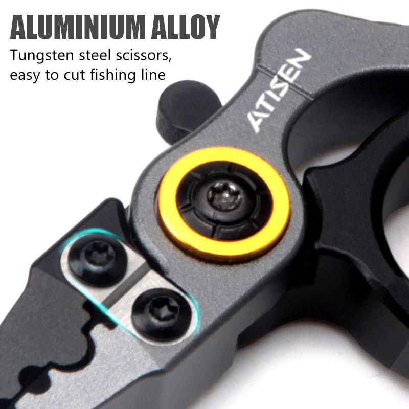 Fishing Activities Aluminum Alloy Fishing Split Ring Pliers Fishing Multitool Shear Protable Lightweight Rust-Proof Hook Remover
