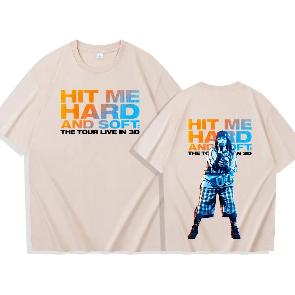 

Billie-Hit Me Hard And Soft The Tour Movie T-shirt Man Woman Harajuku Short Sleeve O-neck Casual Shirt Hip Hop Streetwear Oversized Tshirt XXXL