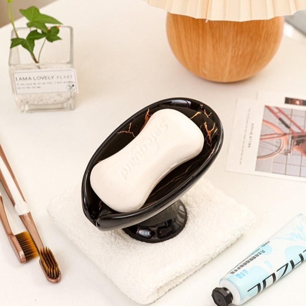 Leaf Shape Soap Holder Self-Draining Soap Plate Storage Organizer Ceramic Soap Dish Shower