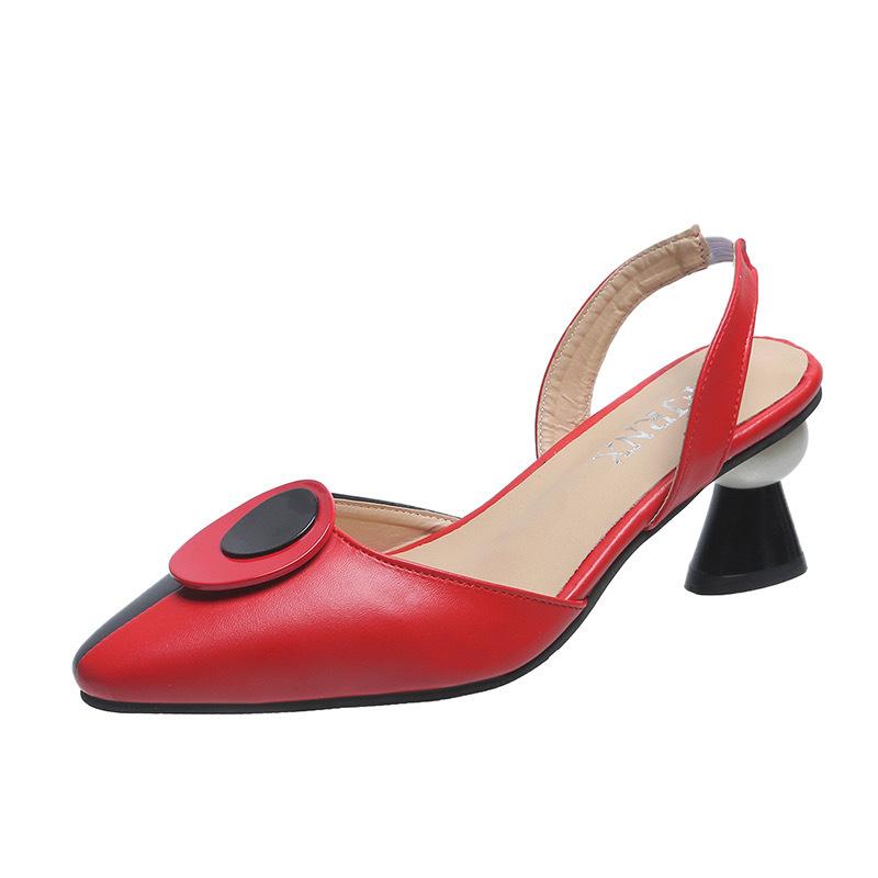 

Весенне-летние новые танцевальные туфли женские туфли для латиноамериканских танцев, цветные, для бальных танцев, на высоком каблуке, с закрытым носком, сандалии с ремешком на щиколотке для женщин 35