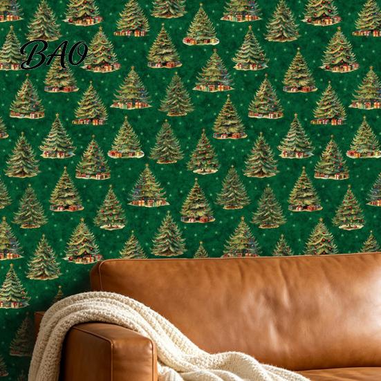 Removable Wall Stickers for Holiday Party Christmas Tree Decals, Large Pine Backdrop Sticker, Peel And Self Adhesive Paper Bedroom Stick Art