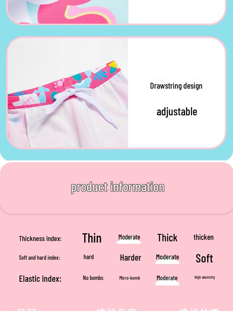 Girls' Three-Piece Swimsuit Set: Short-Sleeved and Sleeveless Tops with Fly Sleeves