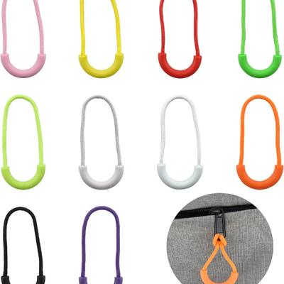 10 stuks Gemengde Kleur U-vormige Koord Rits Trekker Band Lanyard voor Kleding Bagage & Tassen Duurzame Rits Trekker Accessoires