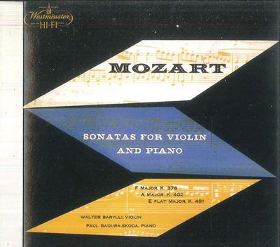 CD WALTER BARYLLI PAUL BADURA SKODA  Mozart Violin Sonata No32 In F Majo CD10 WESTMINSTER South Kore Classical Used