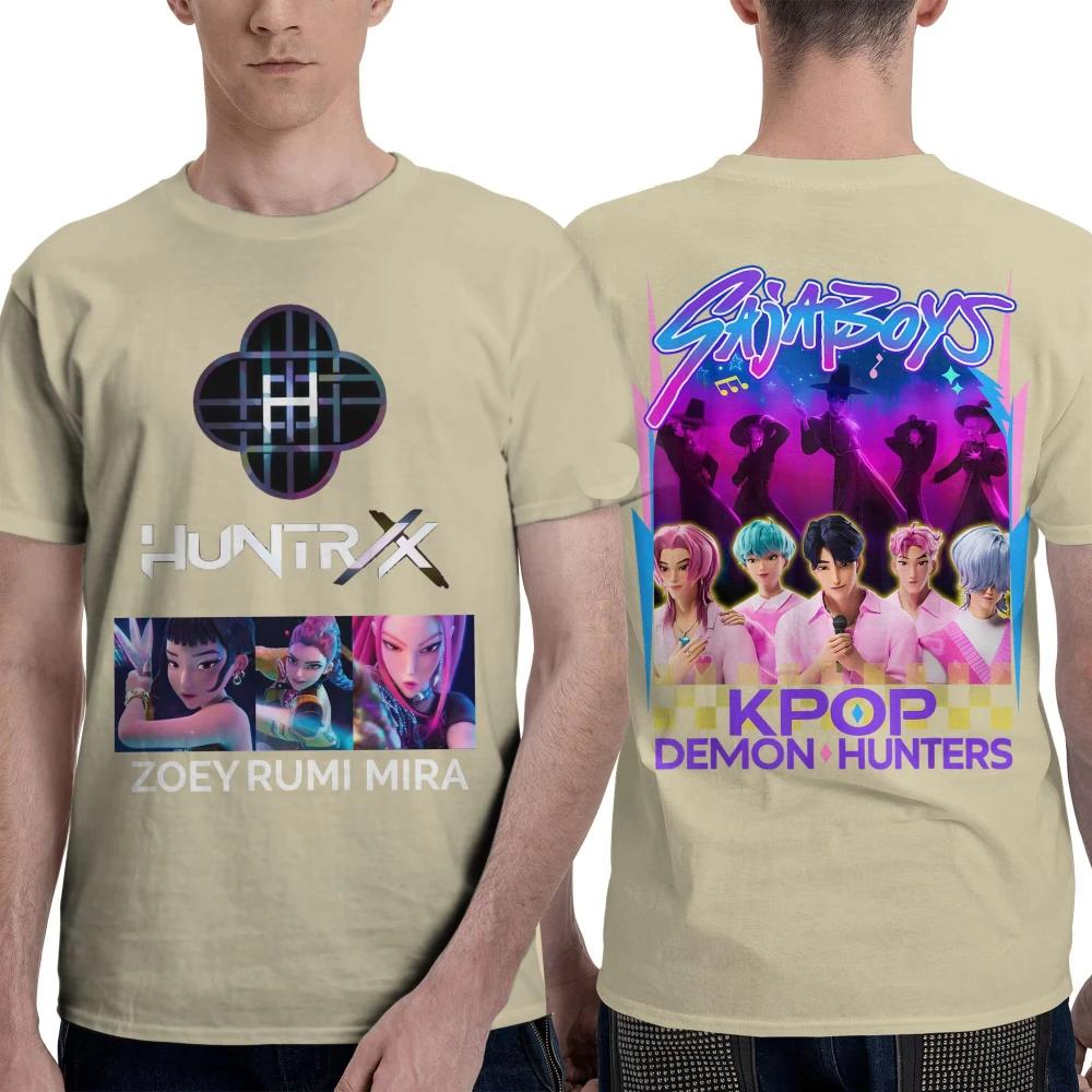 

Аниме K-pop Охотники на демонов Фильмы Графическая футболка Мужская Женская Винтажная Мода Харадзюку Хлопковые Футболки с коротким рукавом Уличная одежда S