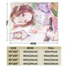 Umamusume Pretty Derby Cartoon Blankets Flannel Spring Autumn Multi-function Warm Throw Blankets for Sofa Office Bedspread