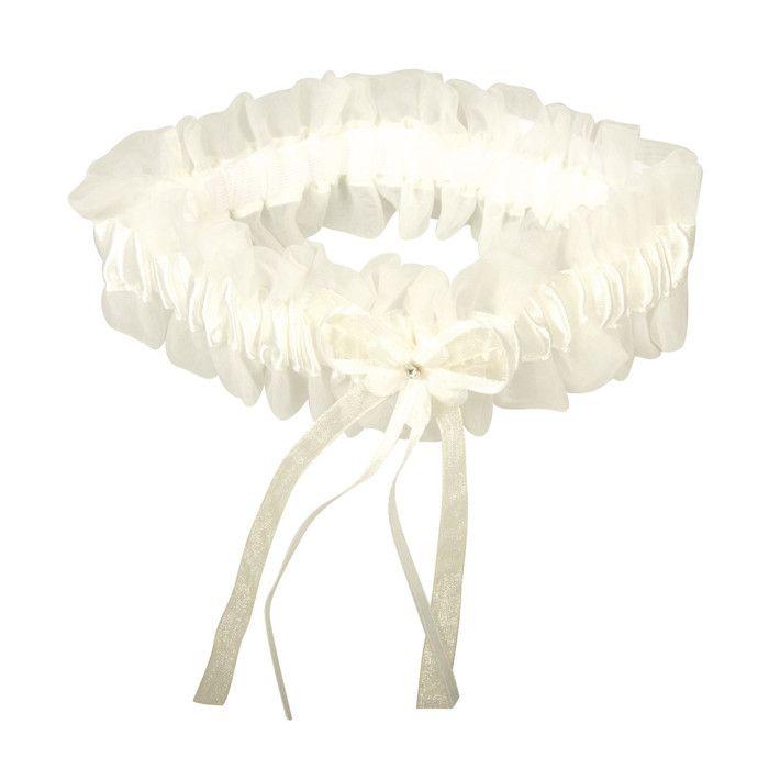 Jarettière, ivoire, 20 cm, 1 pce