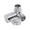 3 Way Shower Diverter Valve with G1/2 Female Inlet and Dual G1/2 Male Outlets for Handheld and Fixed Shower Heads
