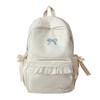 Zaino con Ricamo a Fiocco Pizzo di Nylon Borsa Scolastica per Studenti