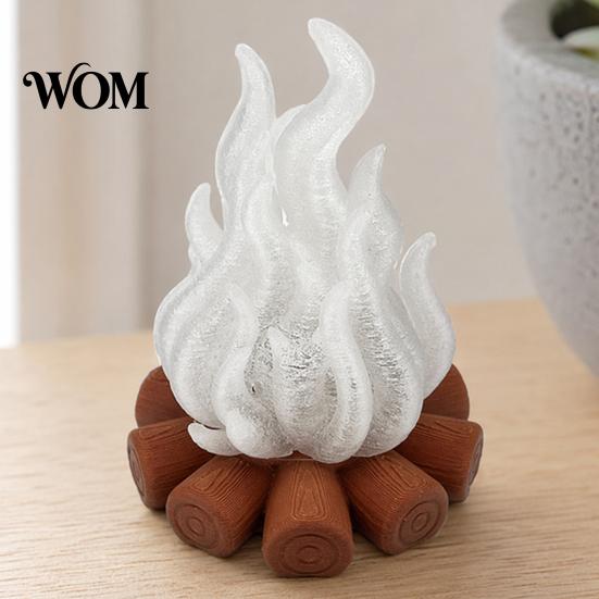 Exquisite Hand Carved Ornaments 3D Printed Glow in The Dark Campfire Ornament, Centerpiece, Firewood Lamp, Versatile Tabletop Ornament Decor Creative