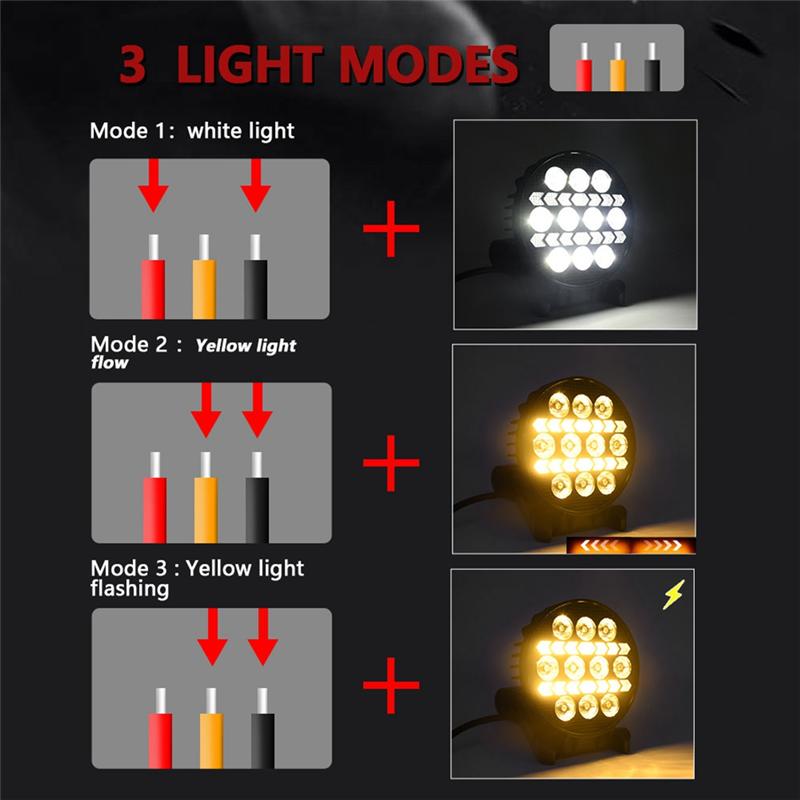 Precise Round 4 Inch Car LED Work Lights Day Running Lights For Truck ATV UTV SUV Motorcycle Cart Trailer Boat