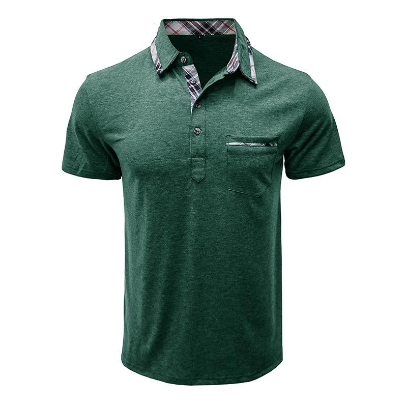 Summer Men's Short Sleeved Lapel T-shirt Top